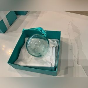 Tiffany and co glass ornament